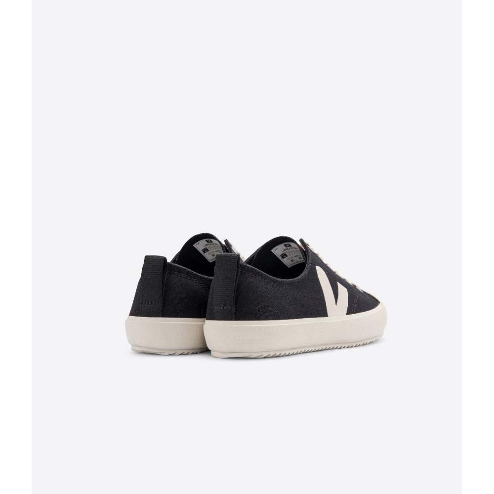 Men's Veja NOVA CANVAS Shoes Black/White | SG 246QMA